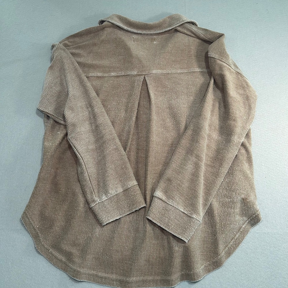 Thread & Supply Shacket Women XL Brown Corduroy Ribbed Button Down Copper - Picture 7 of 9